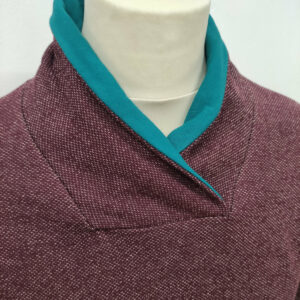 Sweat CROZON – bordeaux turquoise