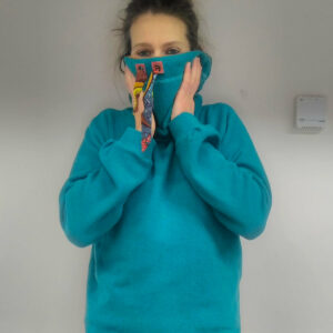 Pull MARONI turquoise orange