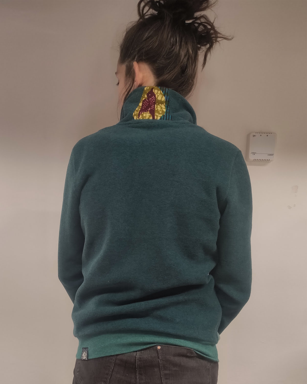 Veste polaire chaude avec zip, fabriquée artisanalement à Albertville en Savoie