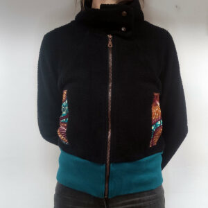 Veste moumoute noire KERALA