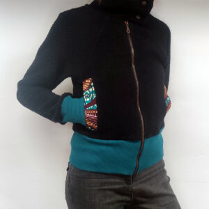 Veste moumoute noire KERALA