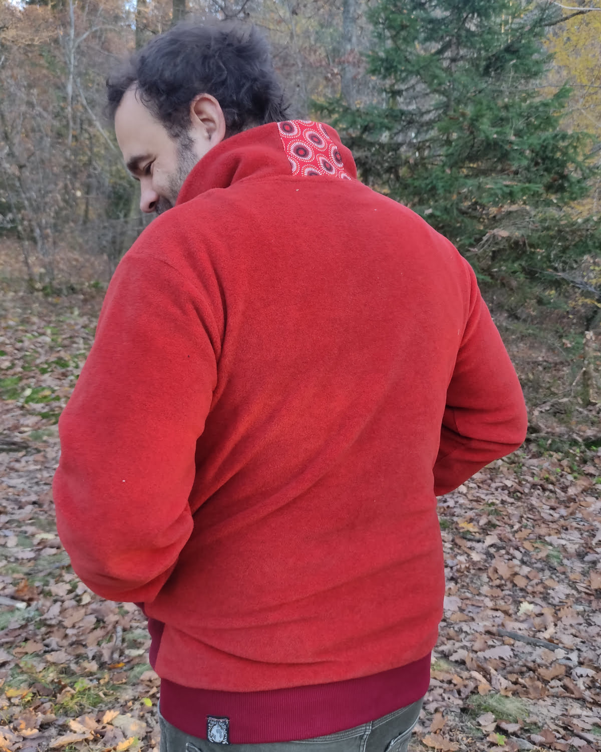 veste polaire à zip orange homme made in france et certifiée oeko tex