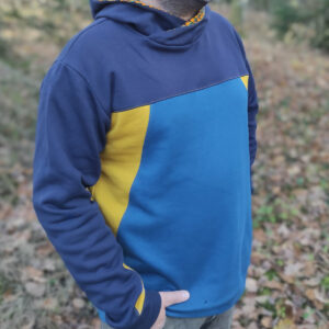 Sweat chaud YUKON – bleu marine /bleu roi / jaune