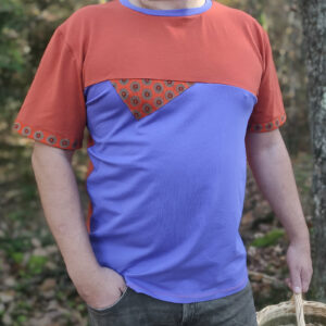 Tshirt KYOTO – orange et bleu violet
