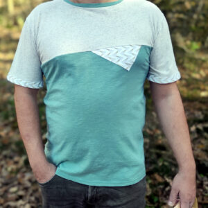 Tshirt KYOTO – blanc cassé / vert sauge