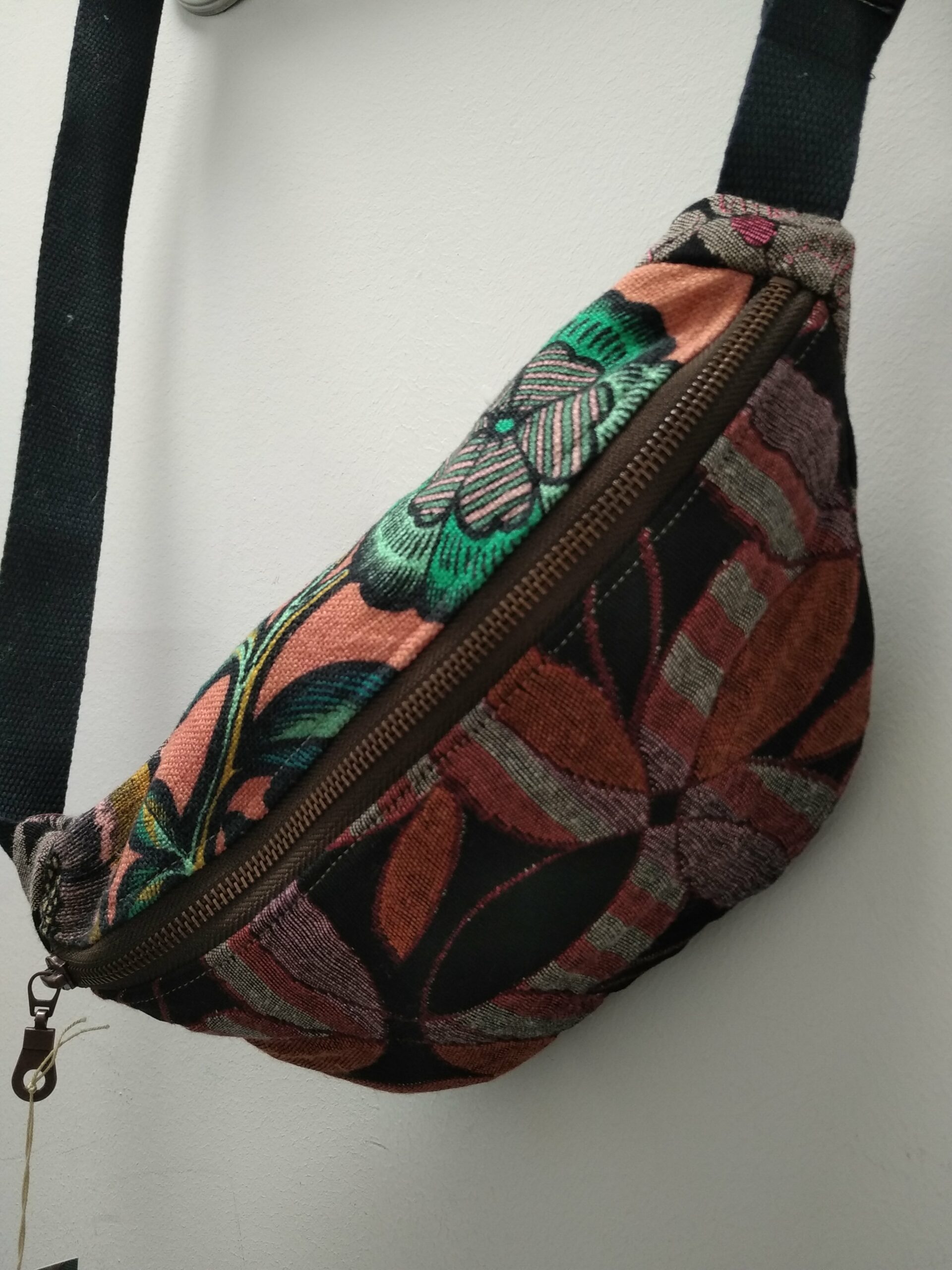 Sac banane, pochette fanny pack en jacquard français et tissu coton oeko tex
