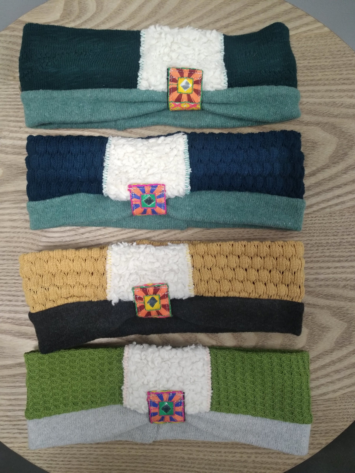Lot de bandeaux d'hiver femme, fait main artisanalement à Albertville