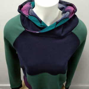 Sweat hiver BRUNEI – bleu marine / vert sauge L