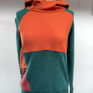 Sweat hiver BRUNEI – vert canard / orange M