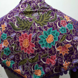 Chèche batik wax violet