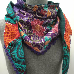 Chèche batik wax violet