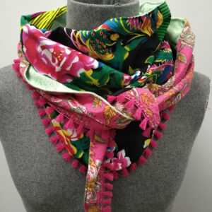 Chèche Pivoine et fleur indienne