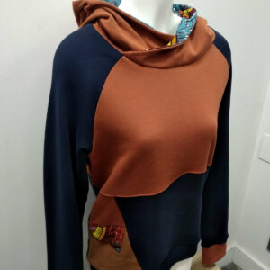 Sweat hiver BRUNEI – bleu marine / rouille XL