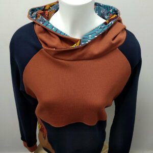 Sweat hiver BRUNEI – bleu marine / rouille XL