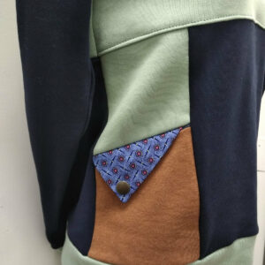 Sweat hiver BRUNEI – bleu marine / vert sauge S